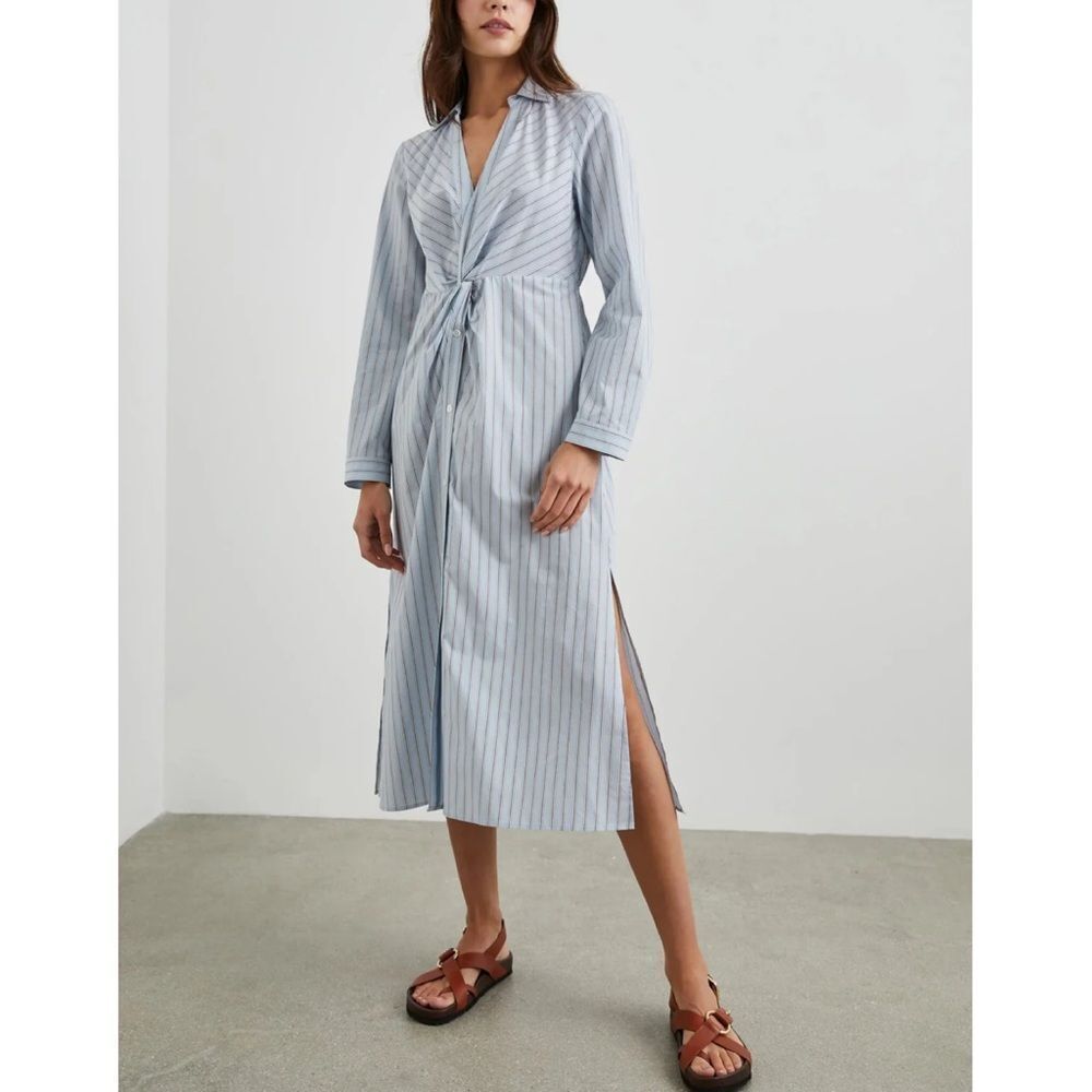 Rails Irie Stripe Long Sleeve Shirt Dress M